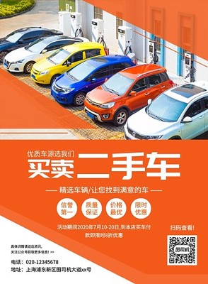 二手車(chē)買(mǎi)賣(mài)模板圖片在線制作，助力二手車(chē)市場(chǎng)服務(wù)升級(jí)